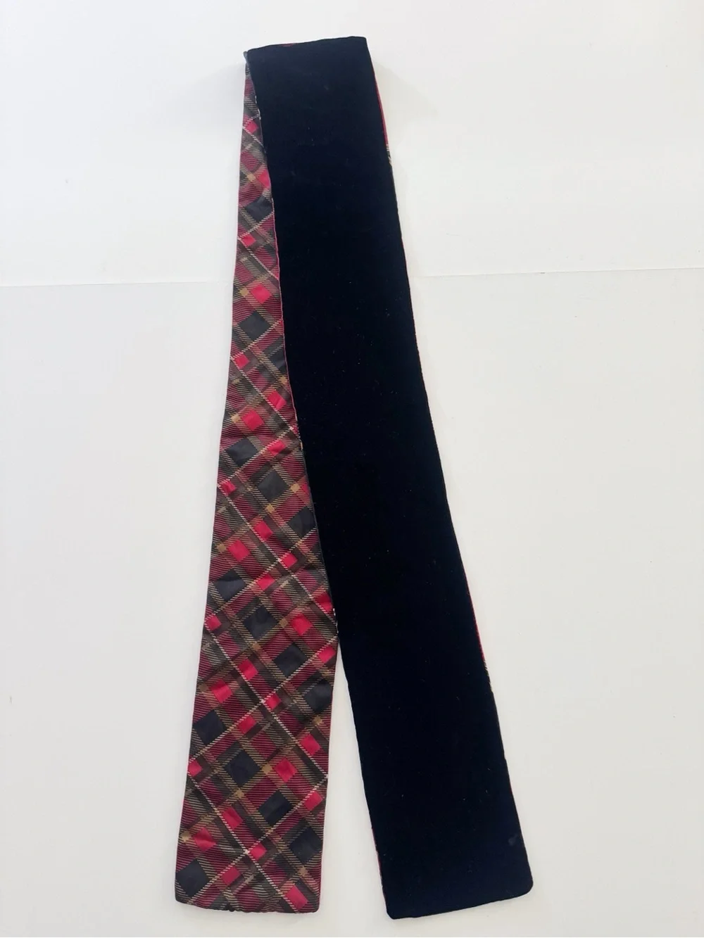 Silk Velvet Mixed-Pattern Reversible Scarf